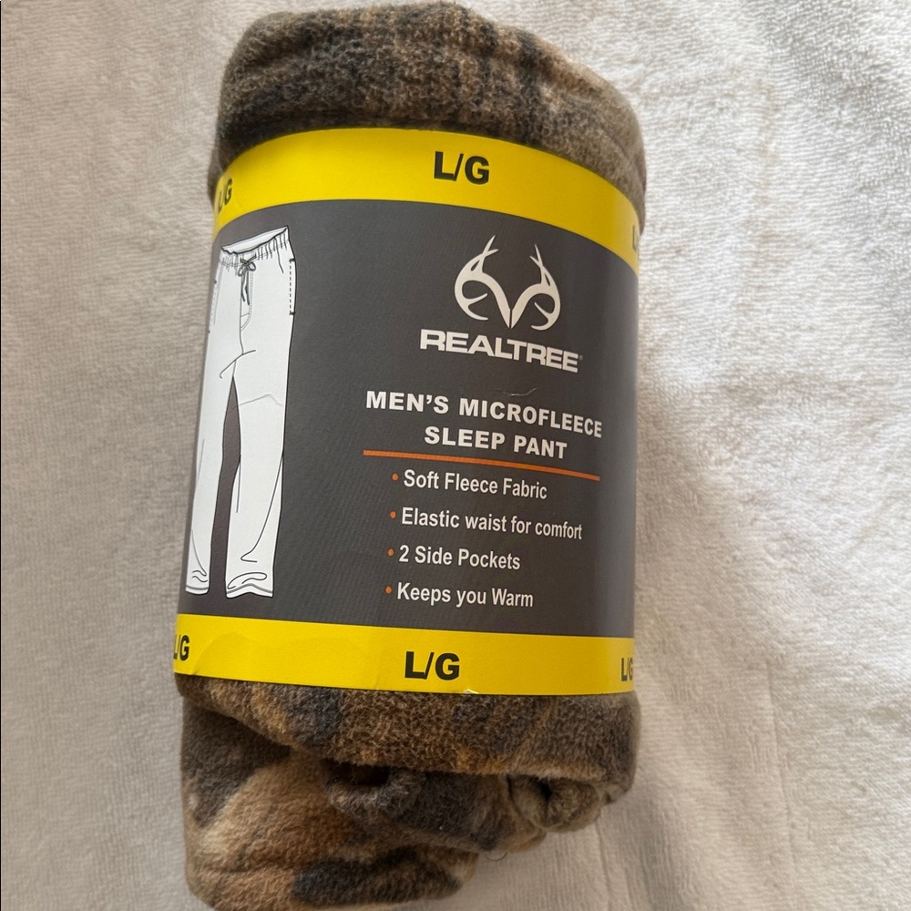 Realtree Microfleece Sleep Pant in Brown and Black
